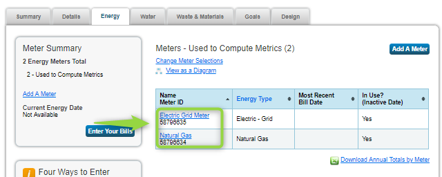 Energy Star Portfolio Manager Meter Select