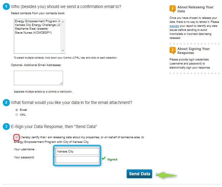 E-sign and Send Data