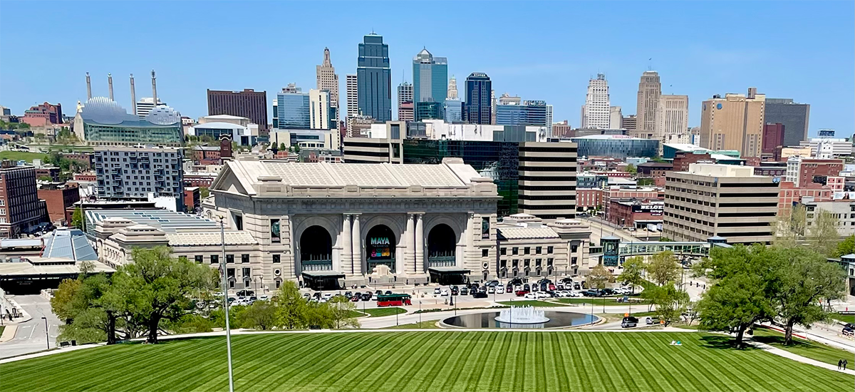 downtown union station blue sky day