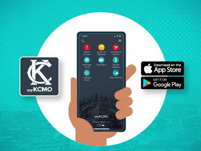 myKCMO app on a smartphone