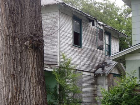 Exterior photo of side of house located at 3205 College.