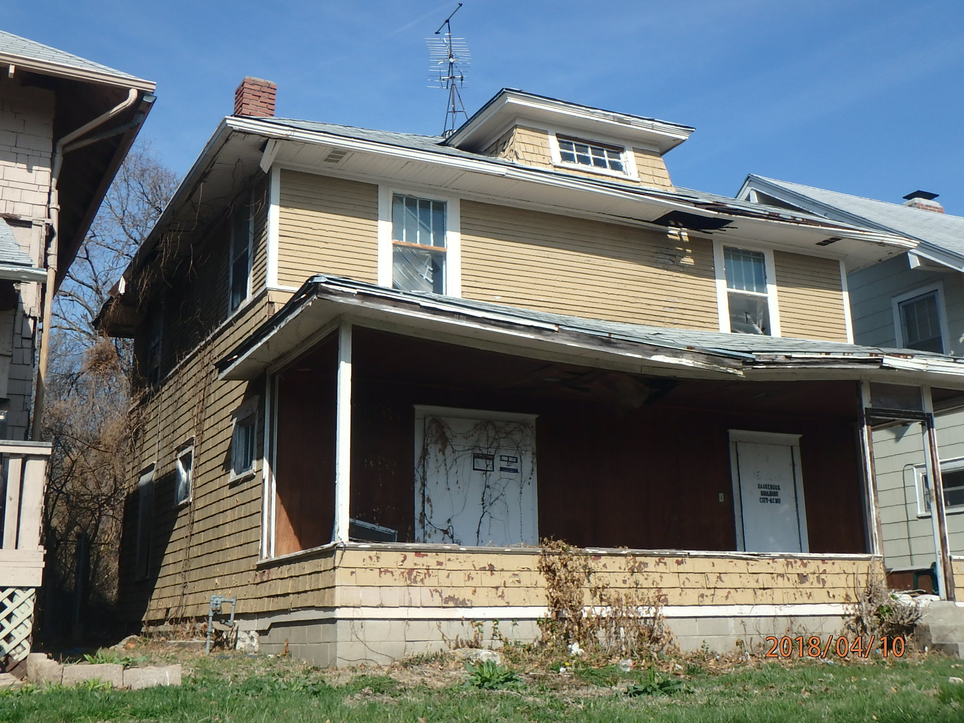 Exterior photo of front/side of house located at 3222 College.