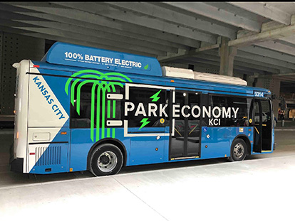 KCI Airport Electric Bus Inductive Charging Stations