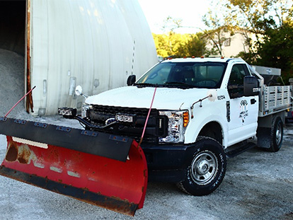 KCMO snow plow clean and parked