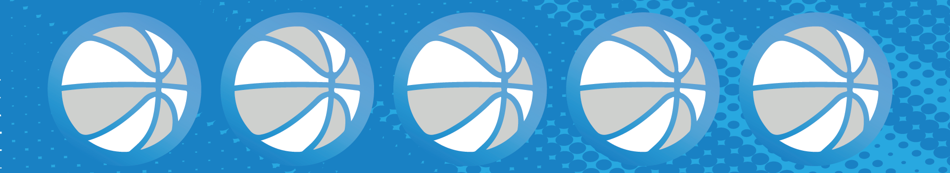 basketballs on a blue background